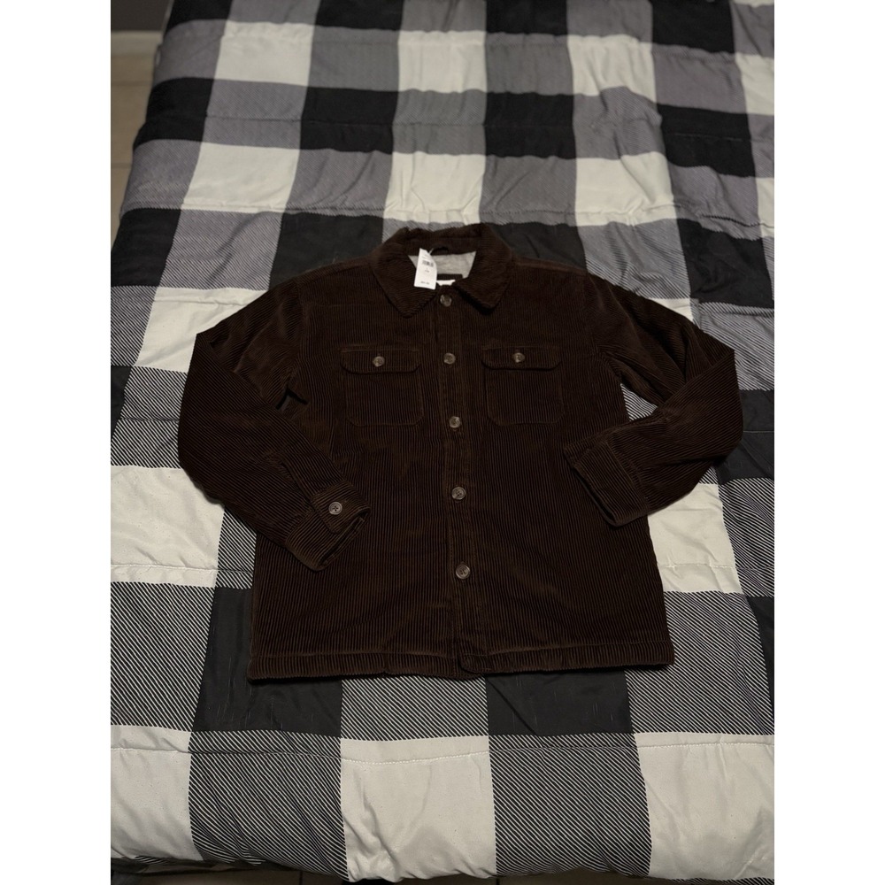Gap Kids Brown Lined Button Down Brown Corduroy Jacket Size Large 10 NWT